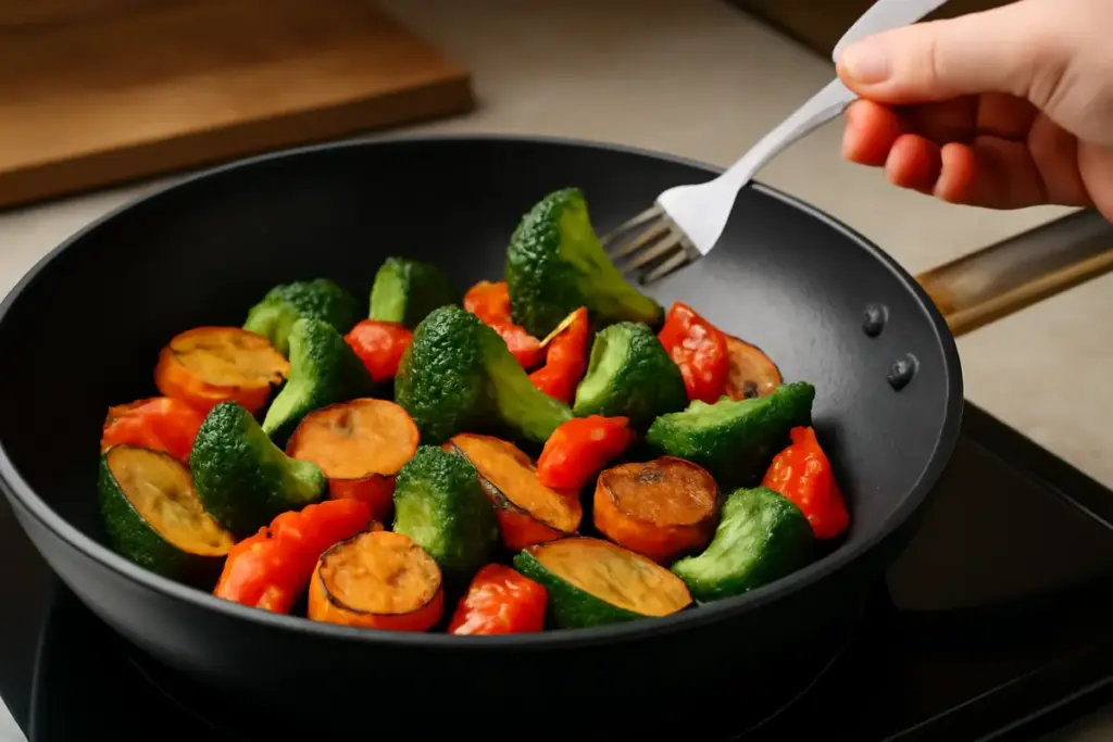 Cottura delle verdure in padella: il dettaglio che le rende croccanti all’esterno e morbide dentro