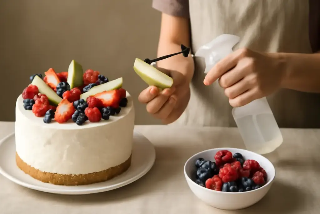Come decorare torte con frutta fresca senza che annerisca? Il metodo invisibile ma efficace